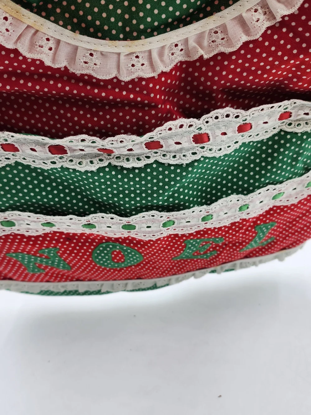 Handmade Holiday 'NOEL' Doll Hanging Pocket Card Holder